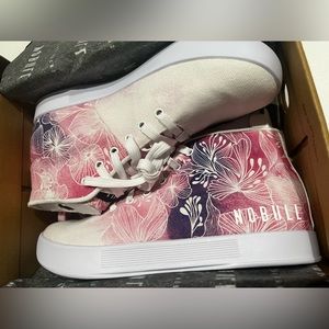 NOBULL Women's Pink Floral High-Top Sneakers
